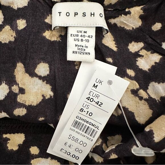 NWT TOPSHOP BOHO T- BACK TIE DYE SPOT‎ BEACH COVER UP MIDI DRESS WITH SLIT 8-10 - Picture 5 of 12